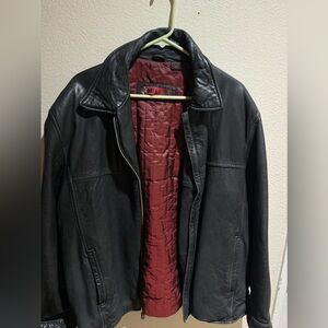 Nicole miller mens genuine leather jacket